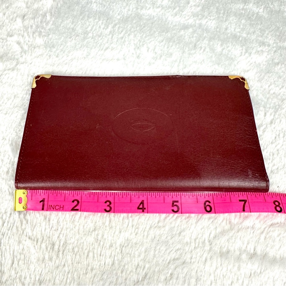 Cartier maroon leather long wallet VINTAGE - Picture 16 of 16